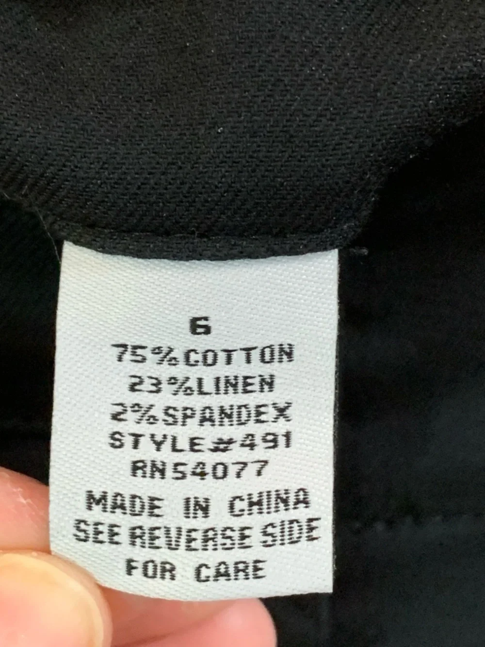Cabi Cropped Linen/cotton blend pants - Picture 3 of 5
